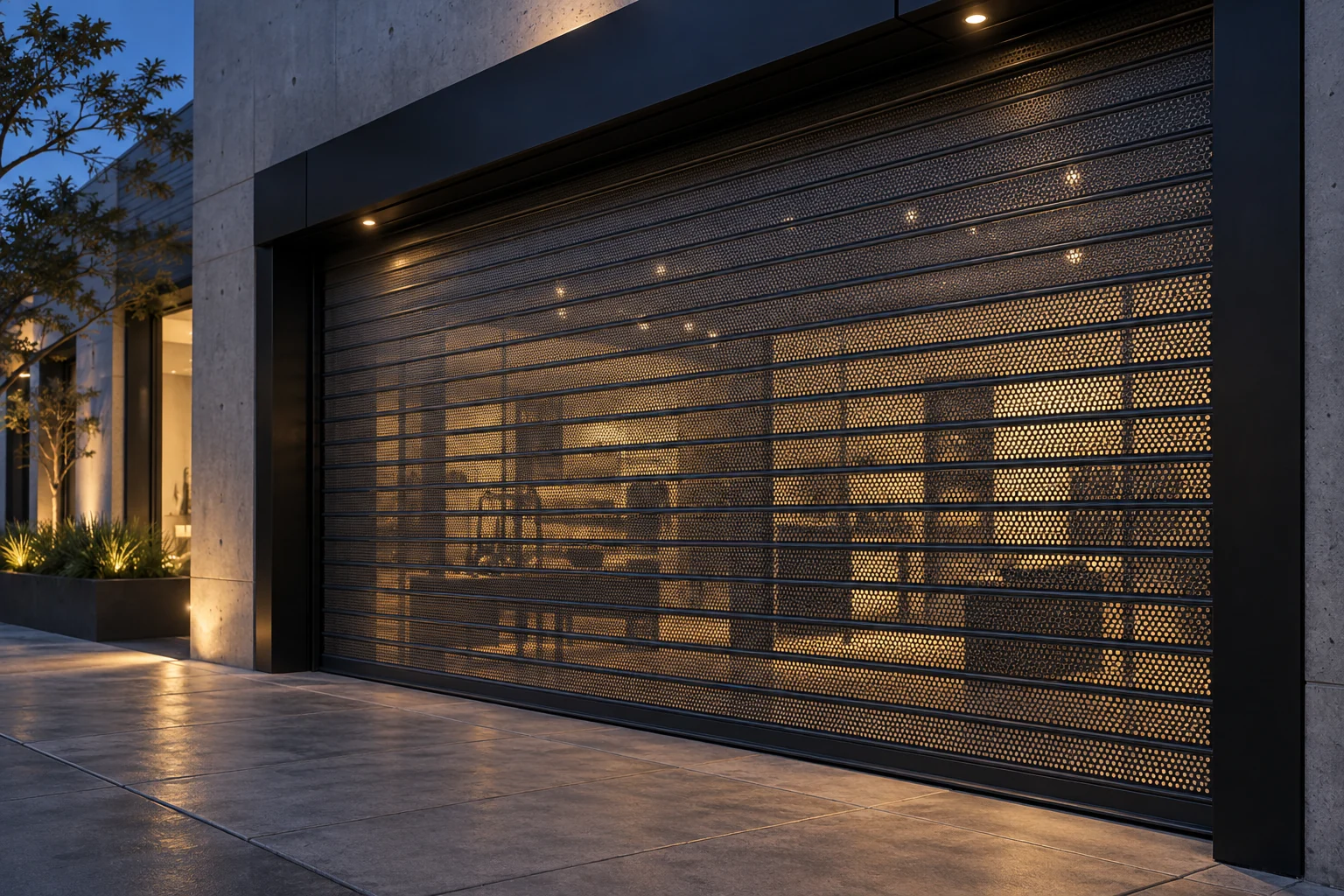 Visualización ilustrativa: Cortinas multiperforadas